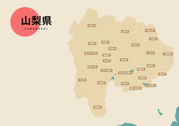 山梨県のビジネスフォン・クラウドPBX提案可能エリア
