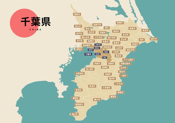 千葉県のビジネスフォン・クラウドPBX提案可能エリア