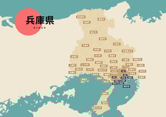 兵庫県のビジネスフォン・クラウドPBX提案可能エリア