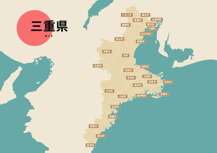 三重県のビジネスフォン・クラウドPBX提案可能エリア