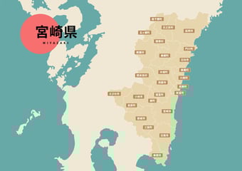 宮崎県のビジネスフォン・クラウドPBX提案可能エリア