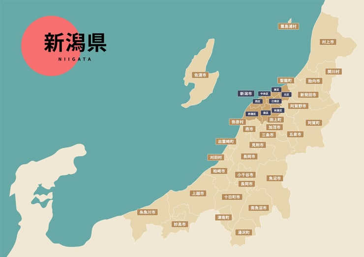 新潟県のビジネスフォン・クラウドPBX提案可能エリア