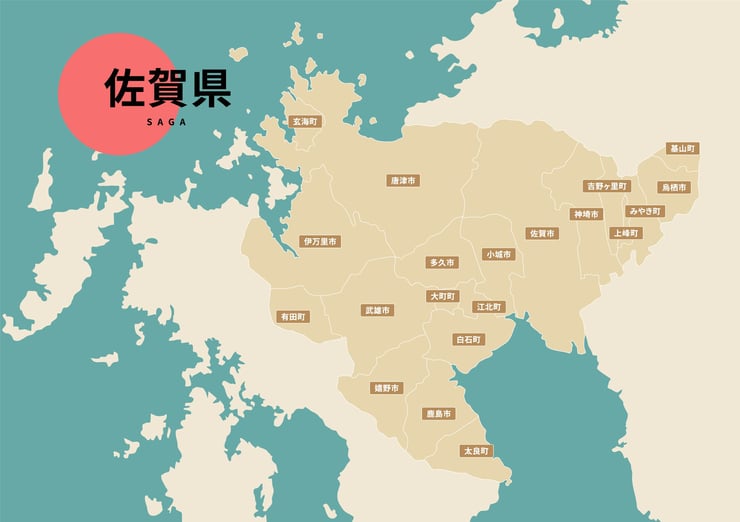佐賀県のビジネスフォン・クラウドPBX提案可能エリア