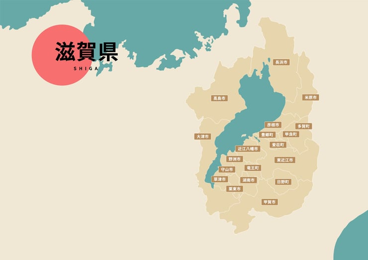 滋賀県のビジネスフォン・クラウドPBX提案可能エリア