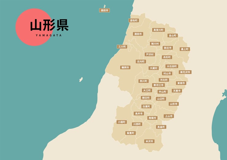 山形県のビジネスフォン・クラウドPBX提案可能エリア